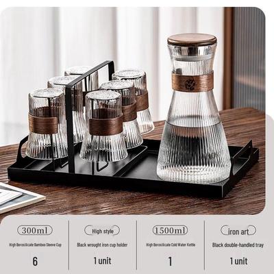 Jiakangming Chinese Style Heat-Resistant Glass Cup Set