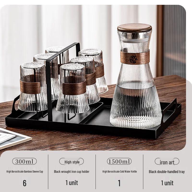 Jiakangming Chinese Style Heat-Resistant Glass Cup Set