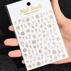 Best-Selling Japanese Aesthetic Laser Silver Heart Nail Stickers - Plant-Inspired Nail Art