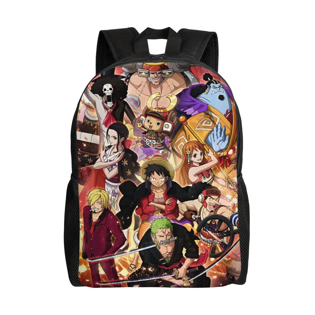 One Piece Casual Backpack Sports Student Hiking Travel Luffy Zoro Sanji Daypack for Men Women College Shoulder Bag