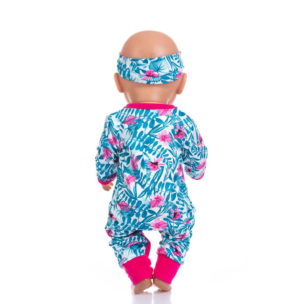 Children's 18-Inch Doll Dress-Up Onesie with Zipper and Accessories