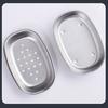 Modern Double Layer Soap Dish Keep Soap Dry  for Bathroom or Kitchen Use Portable Stainless Steel Shower Soap Tray