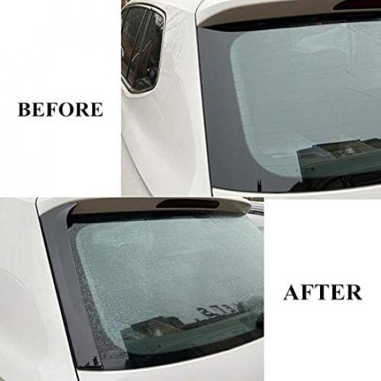 Black Rear Window Spoiler Side Wing Cover Trim 2pcs for Volkswagen VW Tiguan MK2 2017-2020