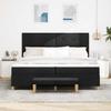 Boxspring Bed with Headboard Black 200 x 200 cm Fabric