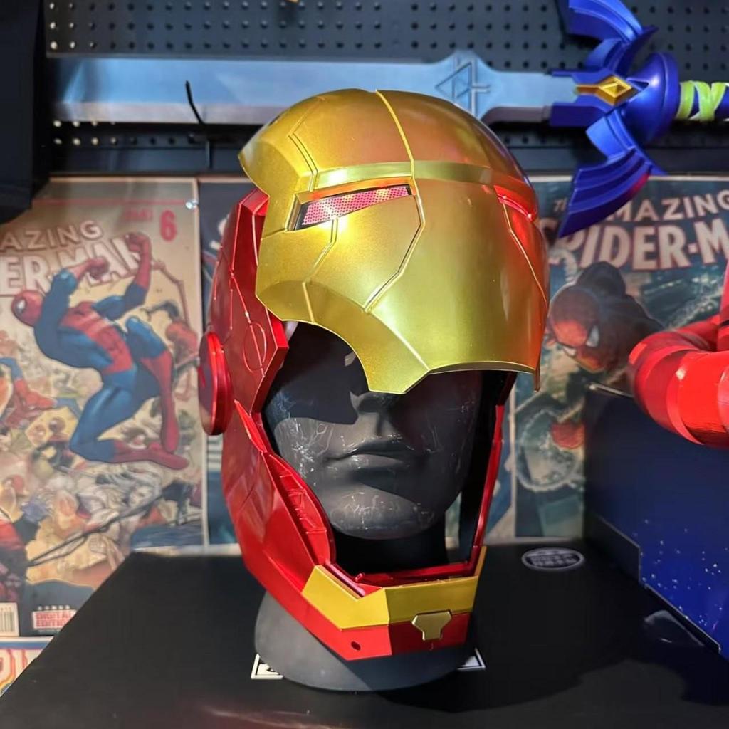 Iron Man 1:1 Wearable Jarvis Helmet - Electric Transforming Mask Toy for Kids