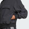 adidas Originals Multi-Pocket Loose Fit Stand Collar Zip-Up Long Sleeve Jacket Women Jackets Gray JD4792