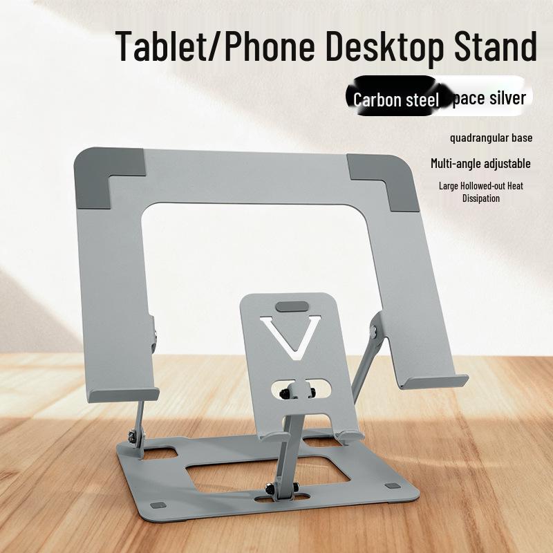 360° Rotating All-Metal Laptop & Tablet Stand with Folding Cooling Feature