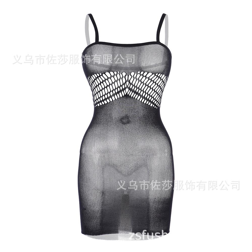 Sex Underwear Sexy Mesh Suspender Socks Transparent Hollow Tights Mesh One-piece Open Gear Suspender Hip Skirt