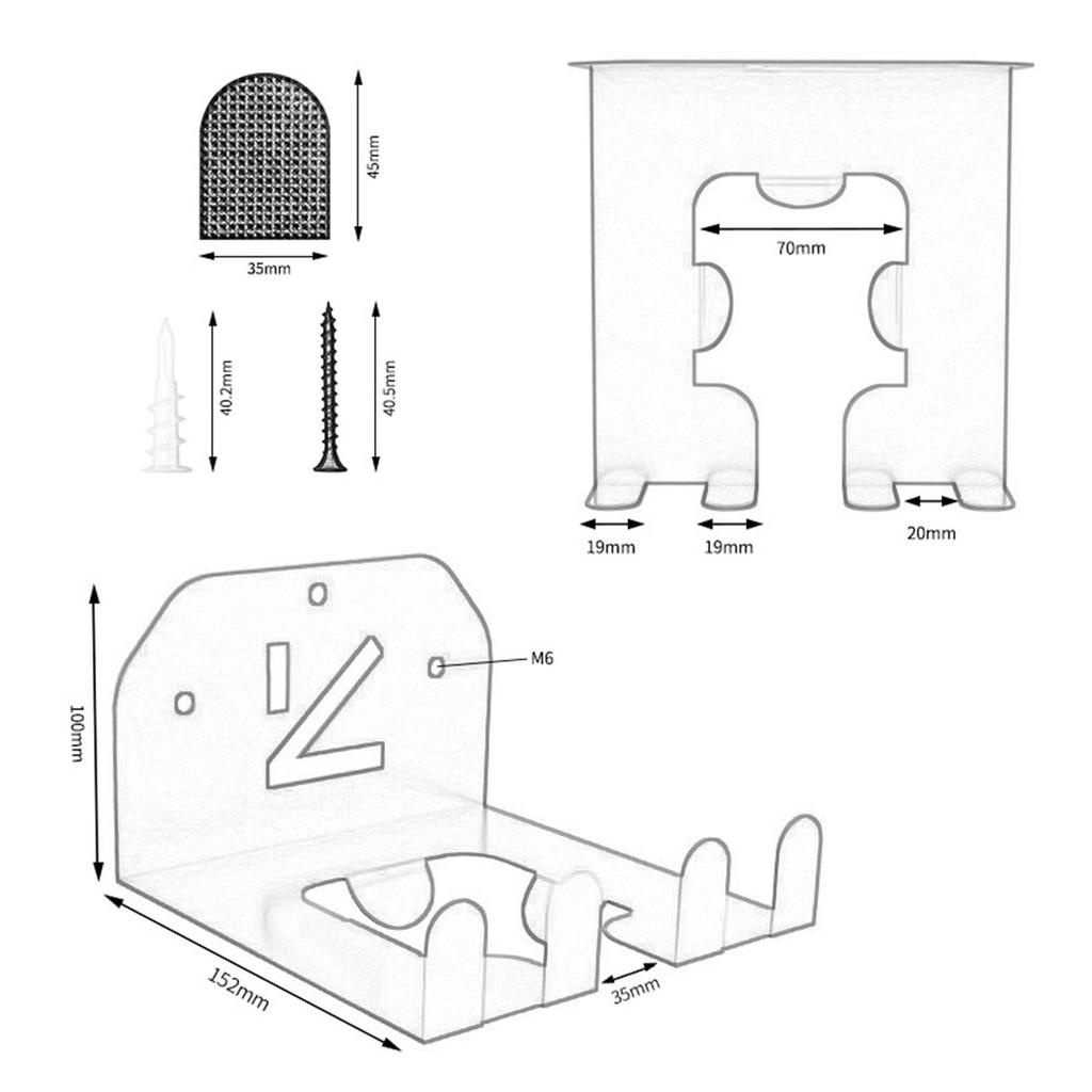 Grass Trimmer Rack Garage Organizer Easy Installation for Power Tool