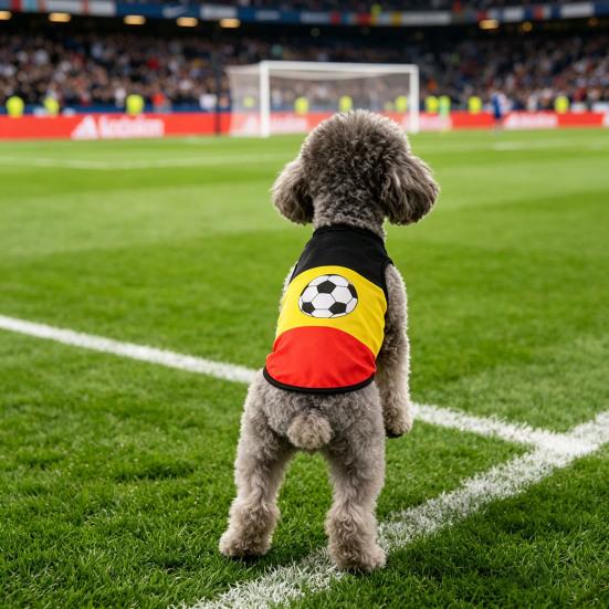 Camiseta de verano para perros con estampado de fútbol, ​​chaleco sin mangas para cachorros, ropa suave y transpirable para perros pequeños y medianos, gatos.