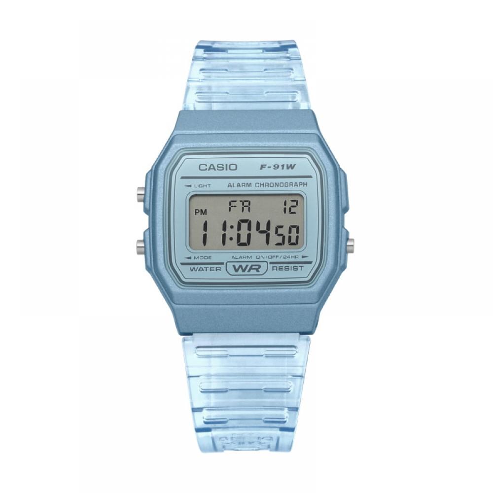 Casio F 91ws 2hdF  F 91ws 2  Digital Square Vintage Retro Clear Public Pu Watch