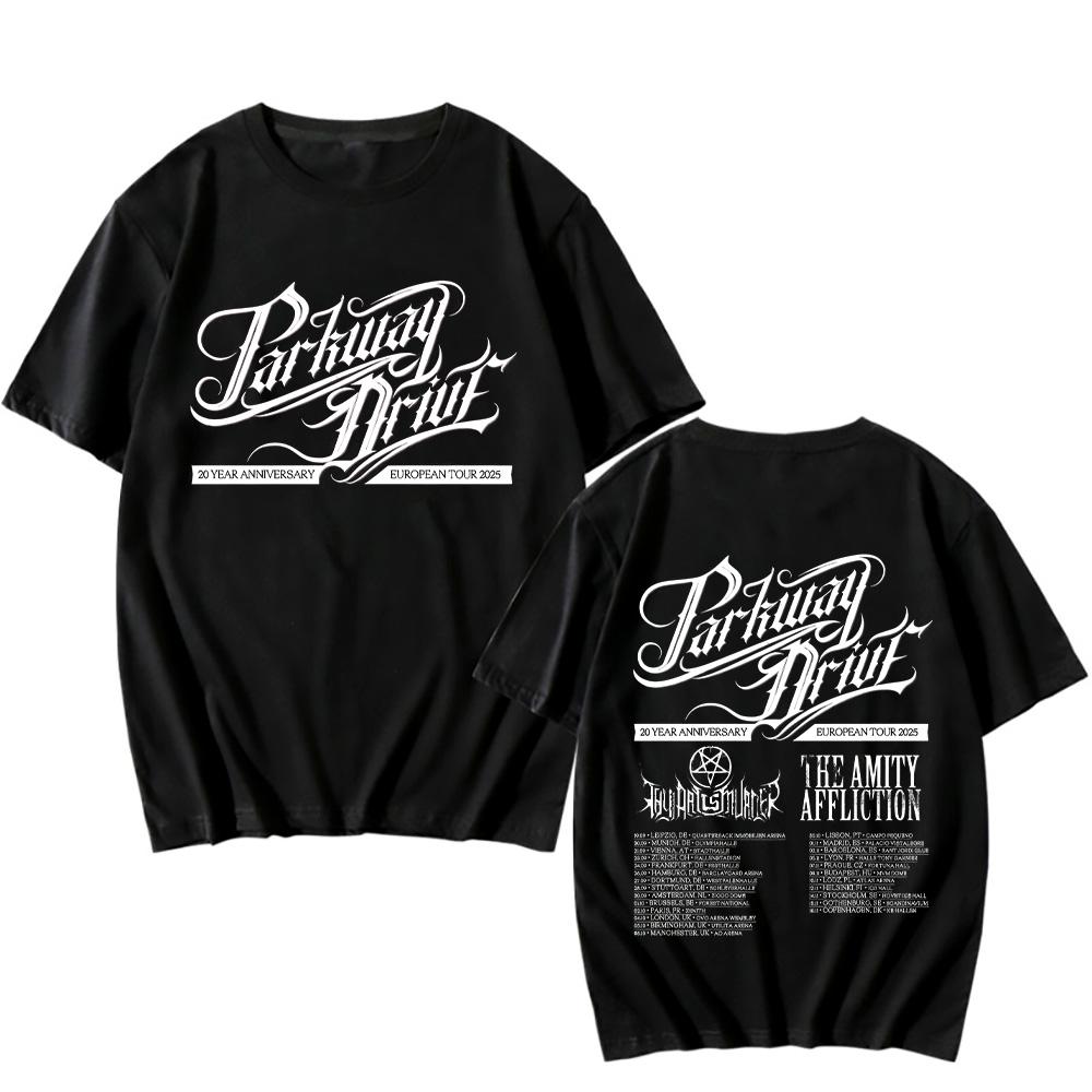 Parkway Drive 20Year Anniversary Europe Tour 2025 Tee-shirt Summer Cotton T-shirts High Quality Vintage Tees Unisex Tops Tshirts