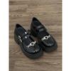 New Black Women's Summer  Style Thick-heeled High-heeled Shoes Round Toe Japanese Style Jk Shoes Thick Sole Mary Jane