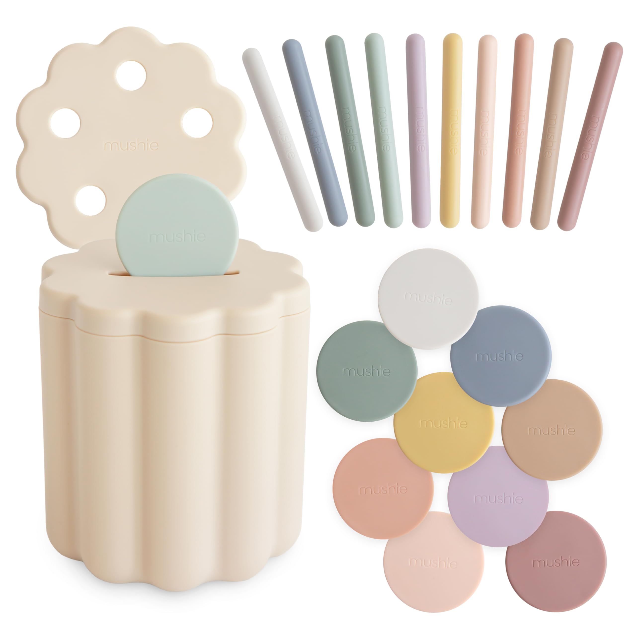 

Mushie Shape Matching Coin Tube Игрушечная коробка для 1 года, головоломка для сопоставления фигур, обучающий набор для сортировки Mushie Coin Tube [Mushie Official] Для младенцев, стариков, белый