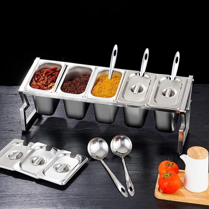 Telescopic Stainless Steel Food Pan Seasoning Rack