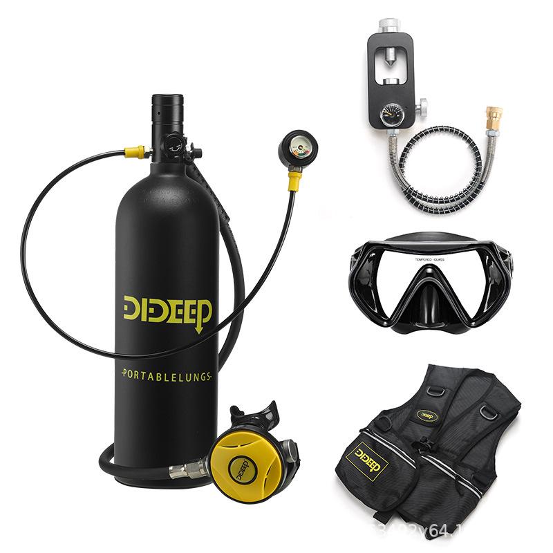 DIDEEP X5000Pro 2L Scuba Diving Equipment with Oxygen Tank & Residual Pressure Gauge