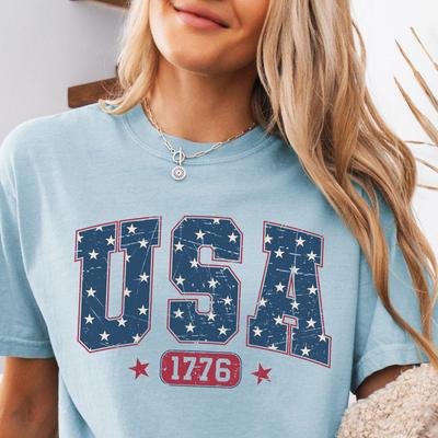 USA Comfort Colors Shirt, America Shirt, Fourth of July Shirt, 4th of July Tee, Patriotic Shirt, America Est Shirt, Red White and Blue, USA