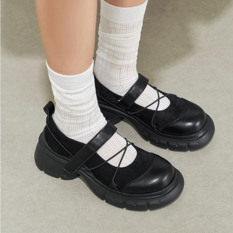 

Women s Chunky Platform Mary Jane Shoes Gothic Punk Style Thick Sole Casual Shoes 40 чорний