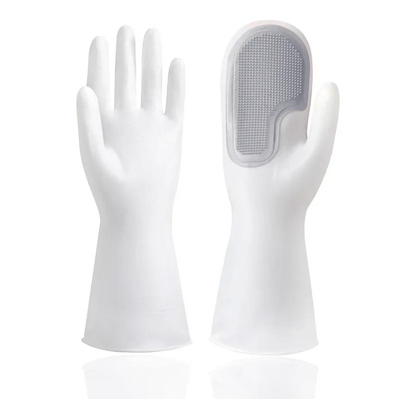 PVC Durable Cleaning Gloves Dish Washing Glove for Household Gloves Kitchen Multifunction Dishwashing Household Cleaning Tools L