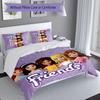 3pcs LEGO Friends pattern bedding set duvet cover set includes duvet cover &pillowcases, perfect all season bedroom decoration & gift