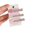3Pcs Sweet Love Rhinestone Hairpin Set Traceless Lightweight Side Bangs Clips for Women All Day Wear Hair Accessory