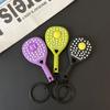 PVC Tennisracket Nyckelring Mjukt Gummiracketväska Hänge Kreativitet Sport Nyckelring Mode Gåvor