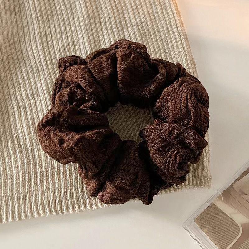 Solid Color Large Intestine Hair Rope for Women Simple Meatball Head Hair Ring Fashion Girl Does Not Damage The Hair Scrunchie