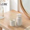 Portable Cotton Swab Case 3D Printed Storage Box, Mini Dustproof Spiral Cap Compact Personal Care Organizer, Honeycomb Appearance Container for Travel