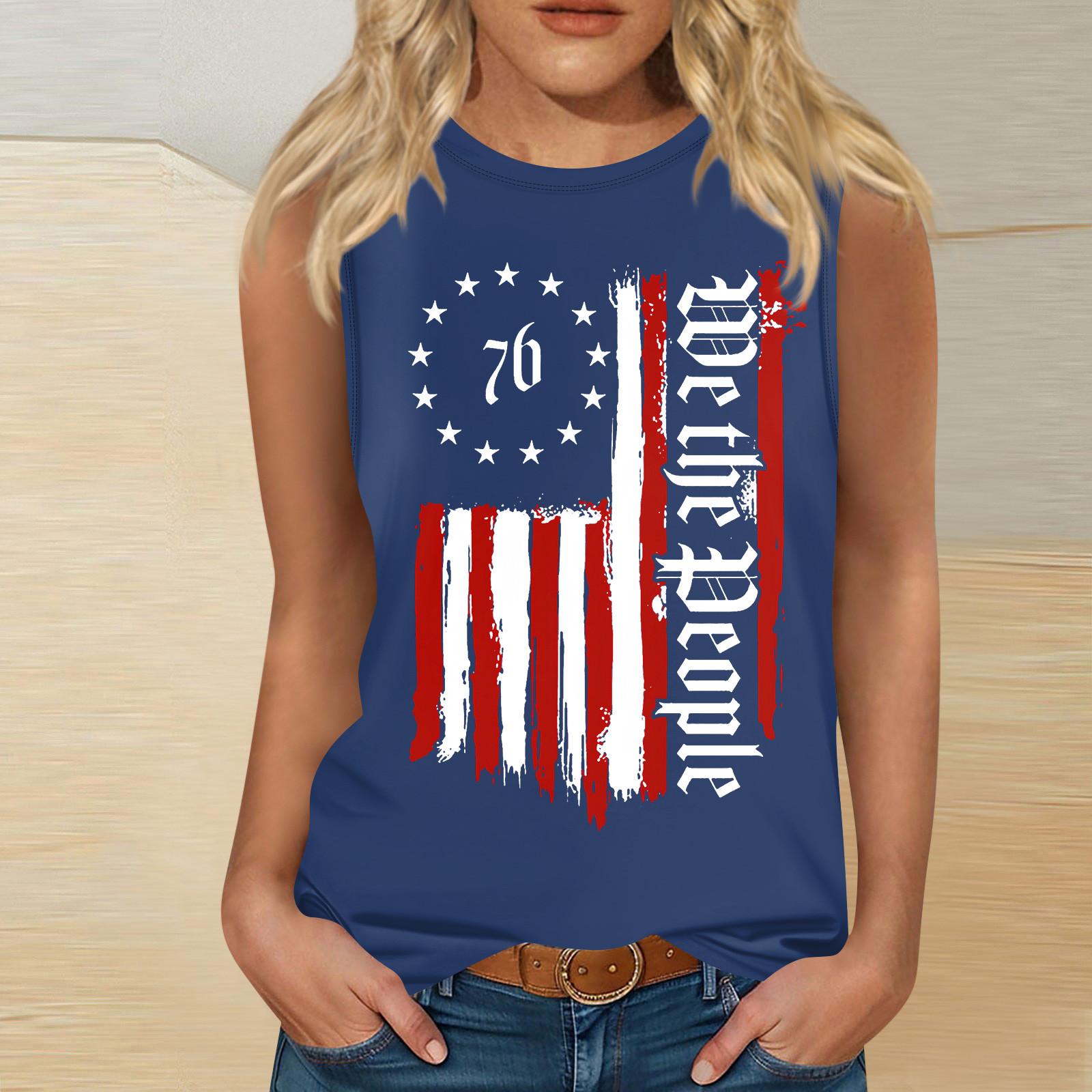 

Женская мода, летняя майка с круглым вырезом, легкая майка без рукавов с принтом XL