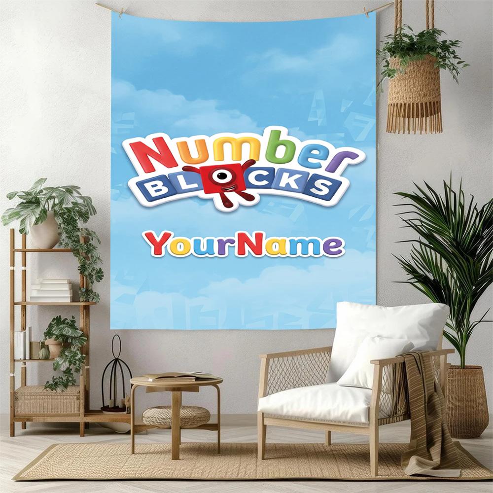 Numberblocks Custom Your Name Wall Decor Tapestry Art For Pet Memorial Birthdaywedding Party Backdrop Family Gift