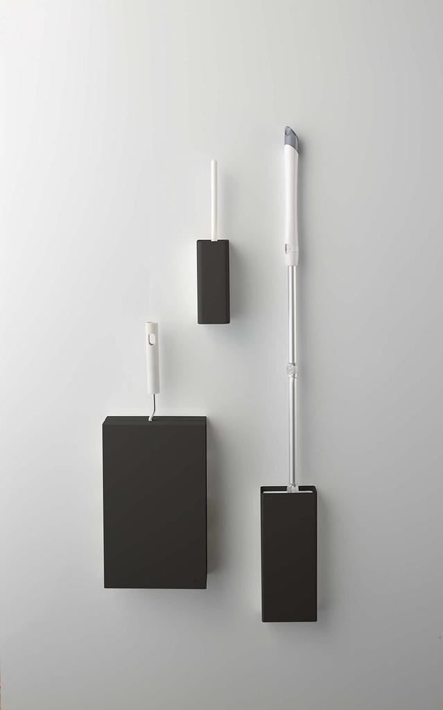 Yamazaki Magnetic Carpet Cleaner W20 x D7 x Floating Easy 5446 Holder, Black, Approx. H32.5cm, Tower, Storage, Installation,