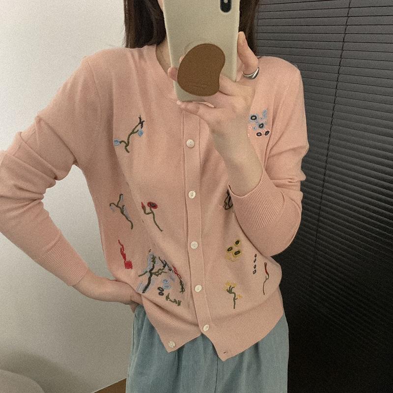 Leichte Strickjacke für Damen aus 50 % Wolle und 50 % Maulbeerseide – vielseitige Strickware für 4 Jahreszeiten für ganzjährigen Komfort und Stil