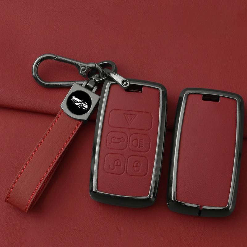 Alloy Car Key Case Cover for Land Rover Range Rover Discoverry 5 Sport Evoque 2018 2019 2020 for Jaguar XEL E-PACE Key Holder