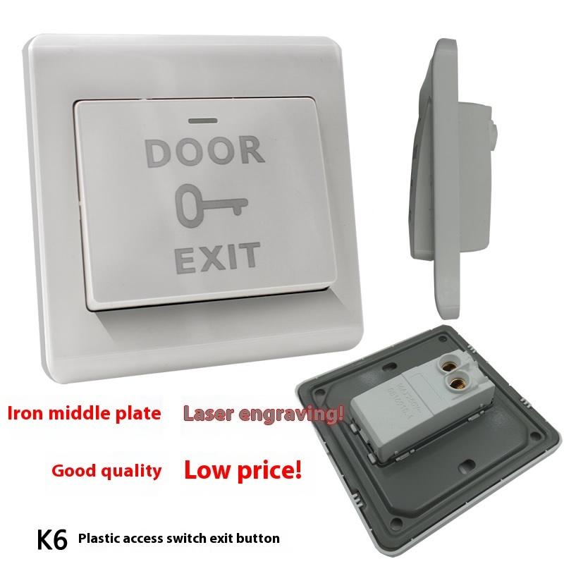 1Set Wall Mounted Door Exit Button Release Switch Panel Access Control No/Com Push To Exit Button For Door Access Control System