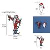 Personalized Creative Cartoon Led Christmas Santa Claus Brooch Decorative And Functional Alloy Accessory