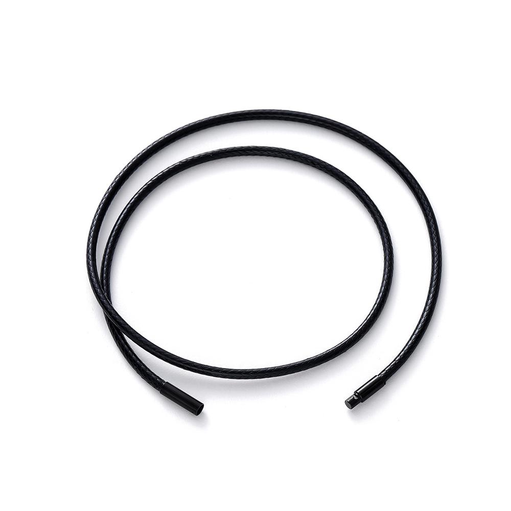 45/50/60cm Snur de ceară împletită maro negru Colier pandantiv DIY Fabricarea de bijuterii Coarda din piele lucrată manual Închizătoare de oțel Lant șir 50cm x 2.5mm