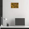 1pc 8x12 Posted No Hunting Sign, Retro Heavy-Duty Metal Warning Plaque, Glossy Yellow & Black Outdoor Marker