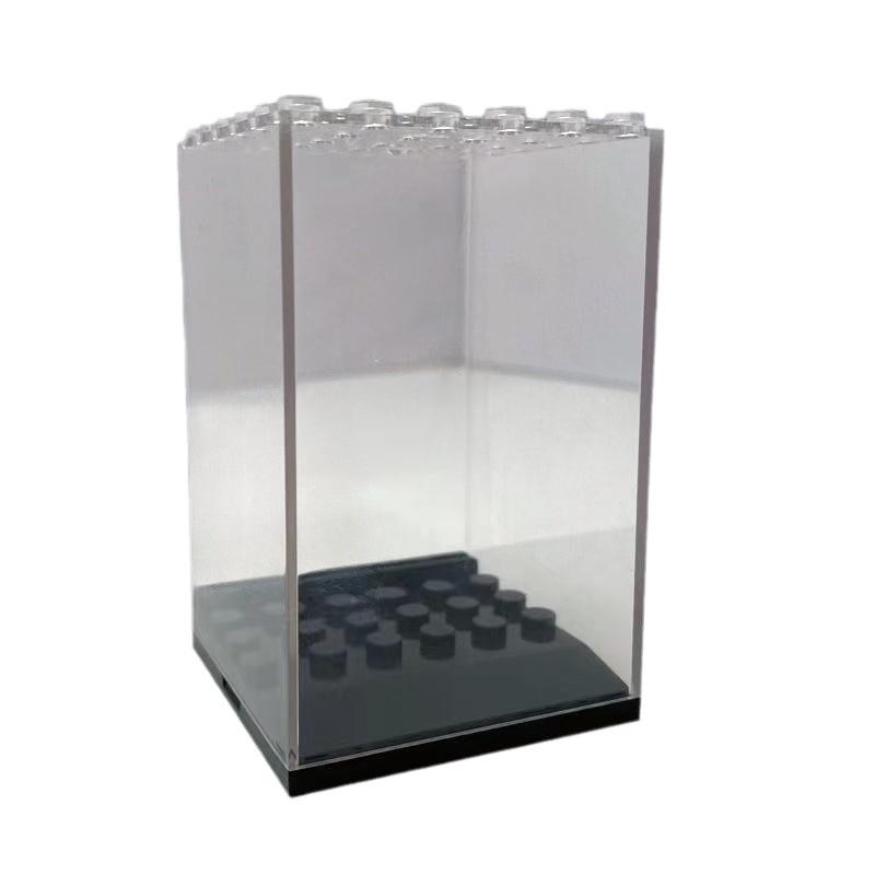 Figure Children Can Insert Background Cards, Dust-Proof Display, Transparent Cover Box, Small Particle Accessories.