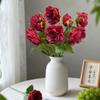 2 Bloeiende Kunstbloemen Pioenrozen Nep Zijde Pioenroos Takken met Steel voor Doe-het-zelf Bruidsboeket Bruiloft Tafelstukken Bloemenarrangementen
