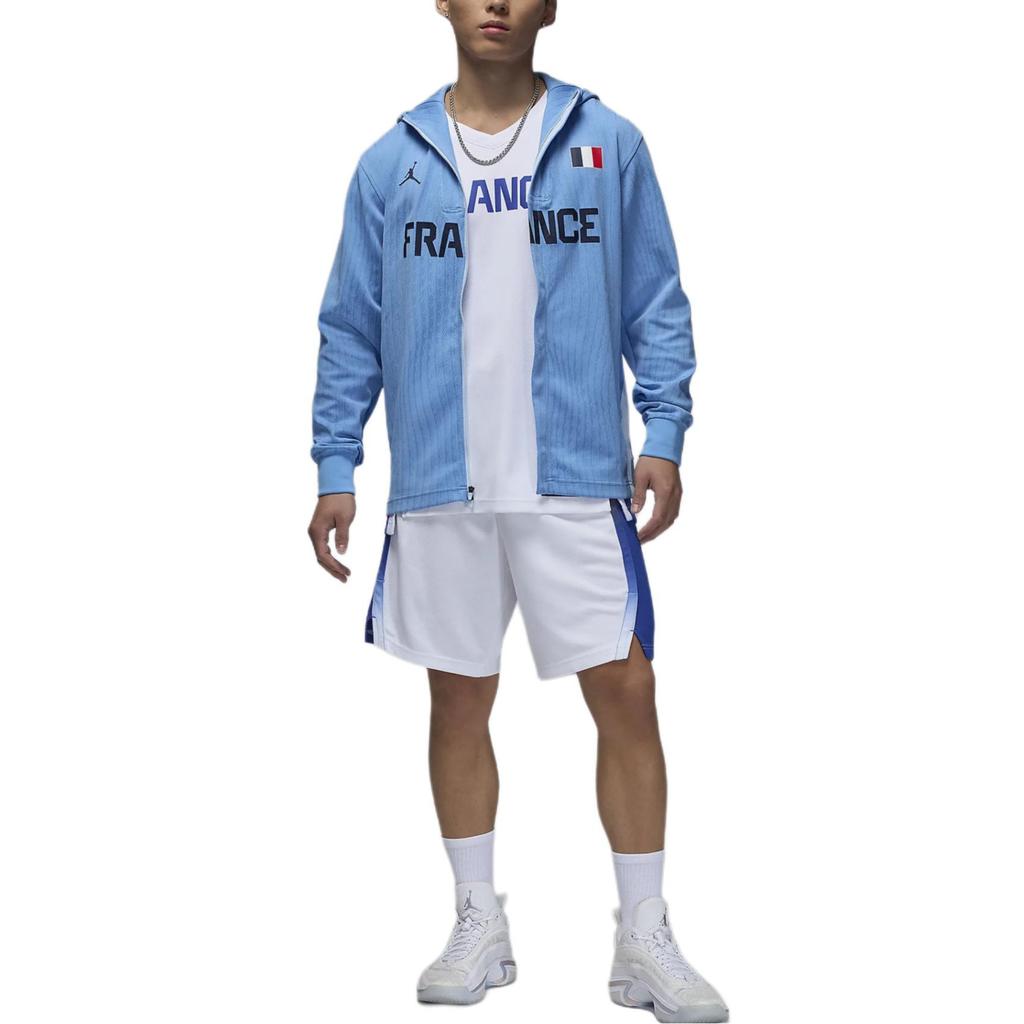 Jordan Dri-FIT ADV Bequeme Buchstaben Basketball Zip-Up Hoodie Jacke Herrenjacken Himmelblau Obsidian FZ1627-441