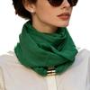 Spring Autumn Pleated Neck Scarf Women Magnetic Buckle Thin Square Scarf Premium Versatile Neck Gaiter Lightweight Neck Warmer