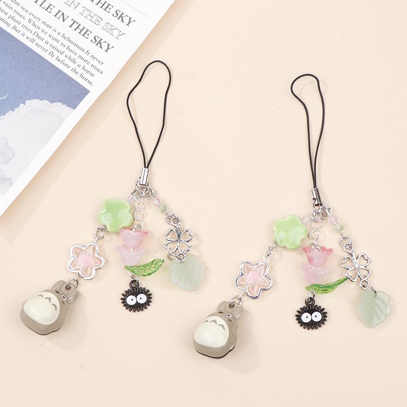 Trendy Handmade Beaded Cat Lanyard Phone Pendant Bead Bag Charm Cell Phone Chain Keychain Girl Gifts