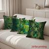 2D Exquisite Green Snake-Patterned Cushion Covers Pattern Cushion Cover Suitable for Sofa Bedroom Car Pillow Cover