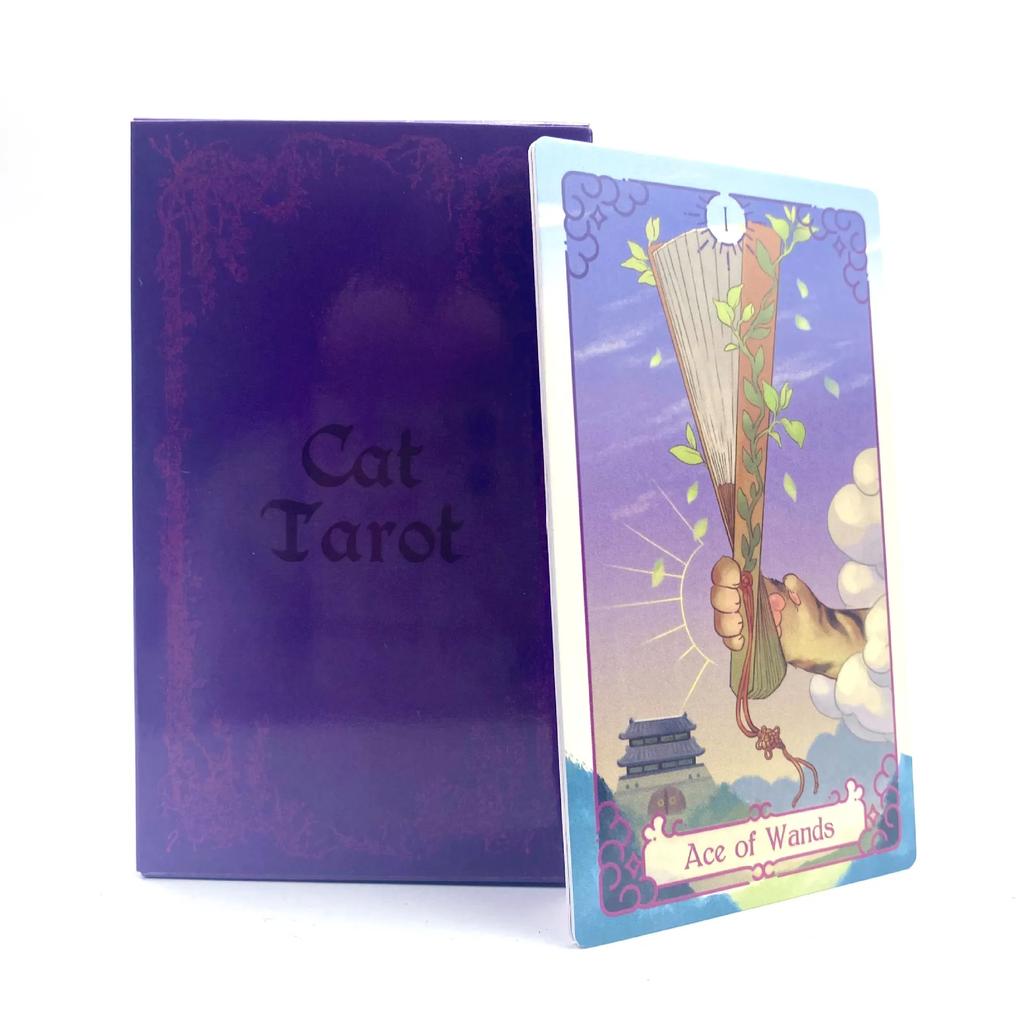 12*7cm Cat Tarot Decks with Paper Manual Board Games
