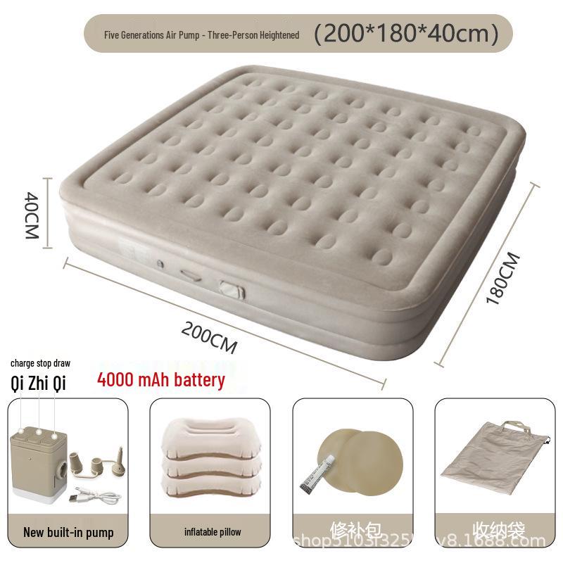 Automatic Inflatable Outdoor Camping Sofa Bed - PVC Flocking Air Mattress