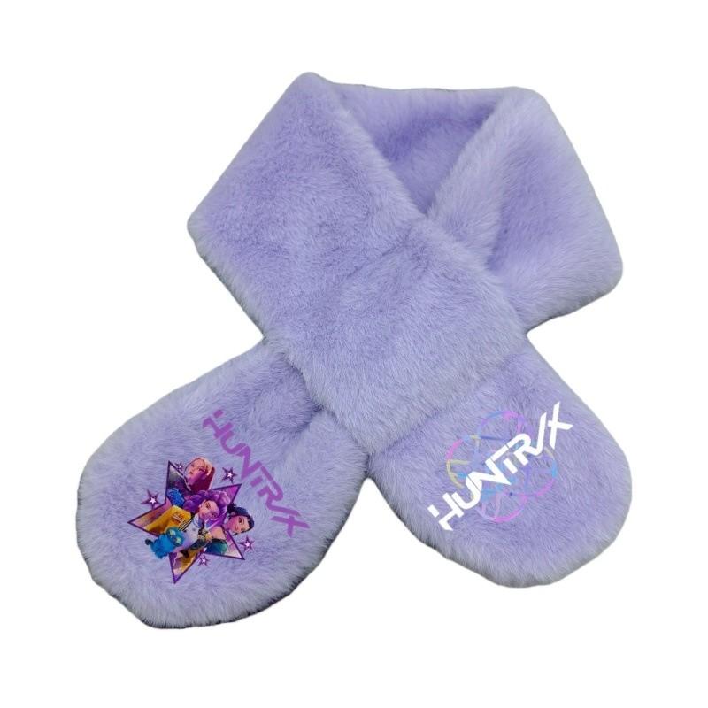 Soft Fashion Rumi Mira Zoey Printing Winter Autumn Warm Scarf Girls Purple Pink Scarves