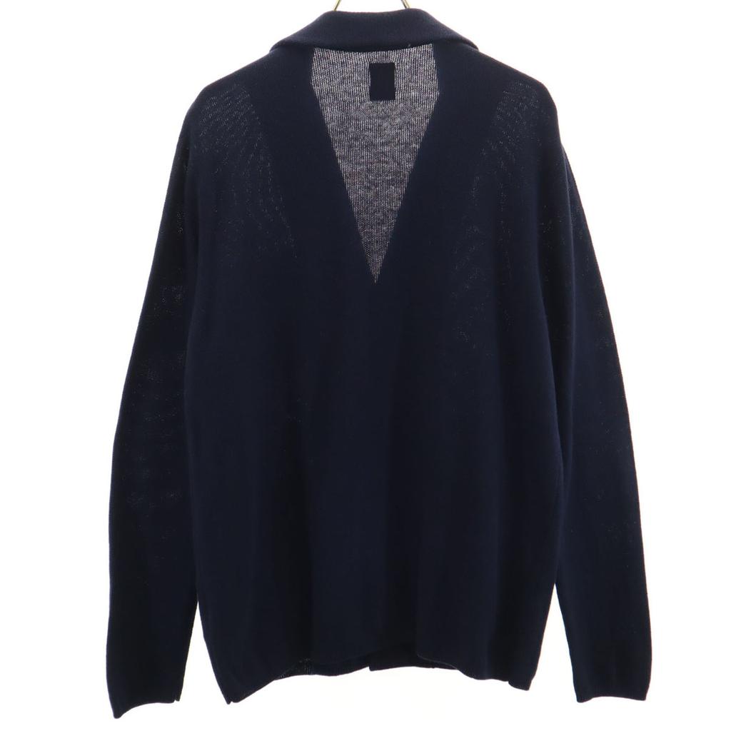 BATONER Made In Japan Linen Blend Long Sleeve Knit Cardigan 1 Navy Men's Used