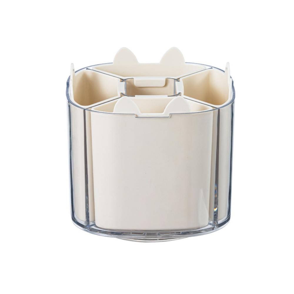 

Большая емкость для ручек, вращающаяся на 360 градусов, креативная настольная коробка для хранения карандашей абрикосовый