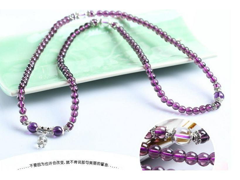 Amethyst and Citrine Glass Bracelets - Fashionable Accessories