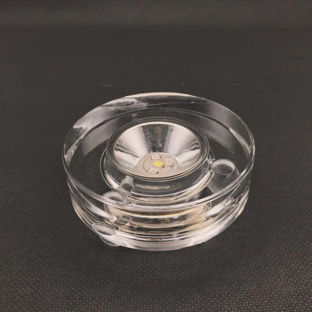 Multicolor LED Illuminated Base With USB Power for Crystals Display and Artwork Showcase Sturdy Plastic Designs